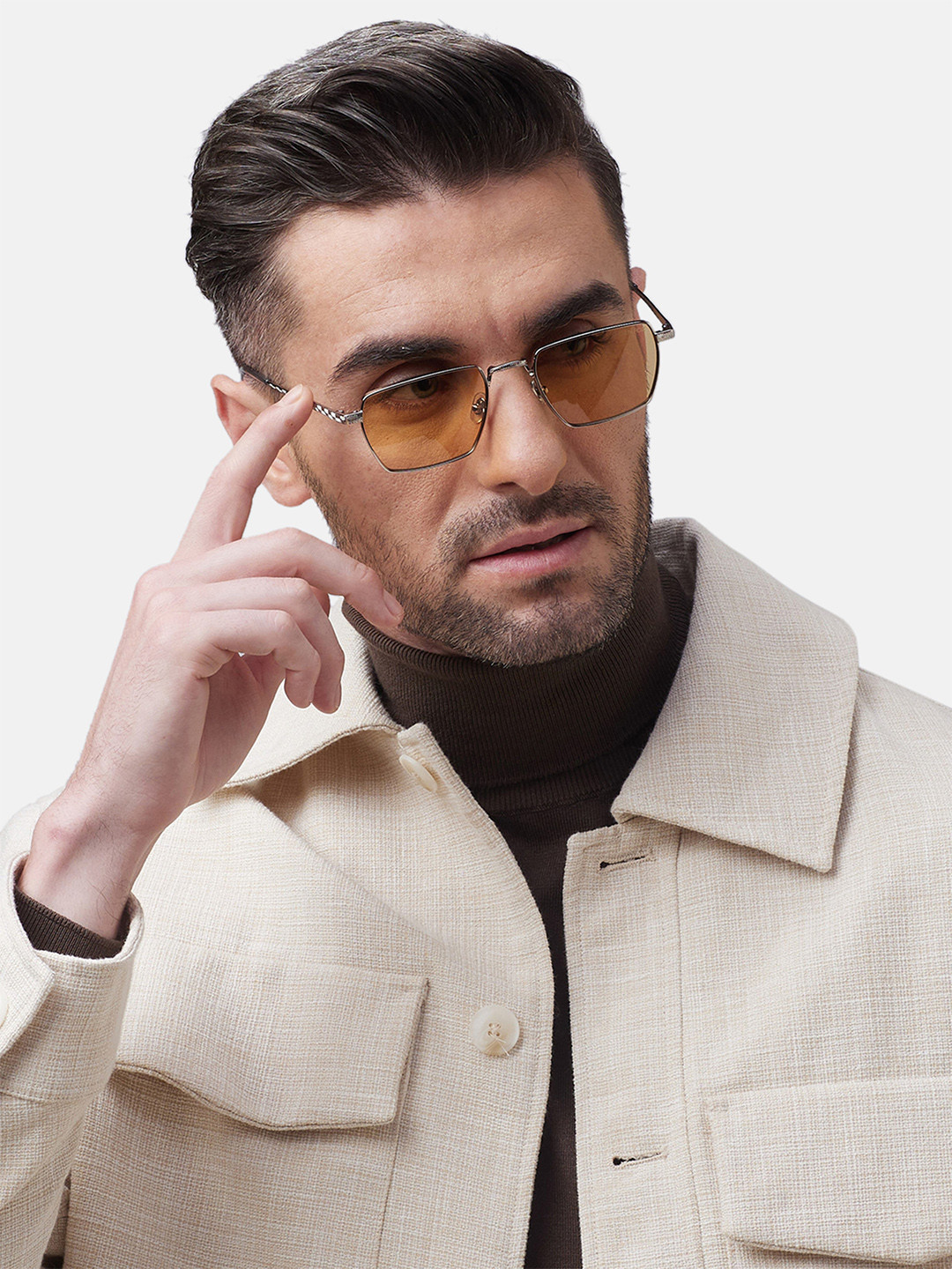 Shisen Fox RAION Unisex Aviator Sunglasses SG163-Yellow