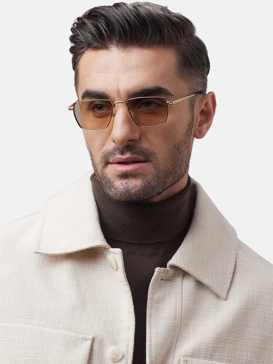 Shisen Fox RAION Unisex Aviator Sunglasses SG164-Gold