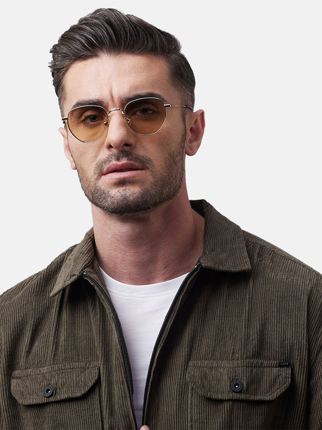 Shisen Fox FUJI Unisex Aviator Sunglasses SG133-Gold