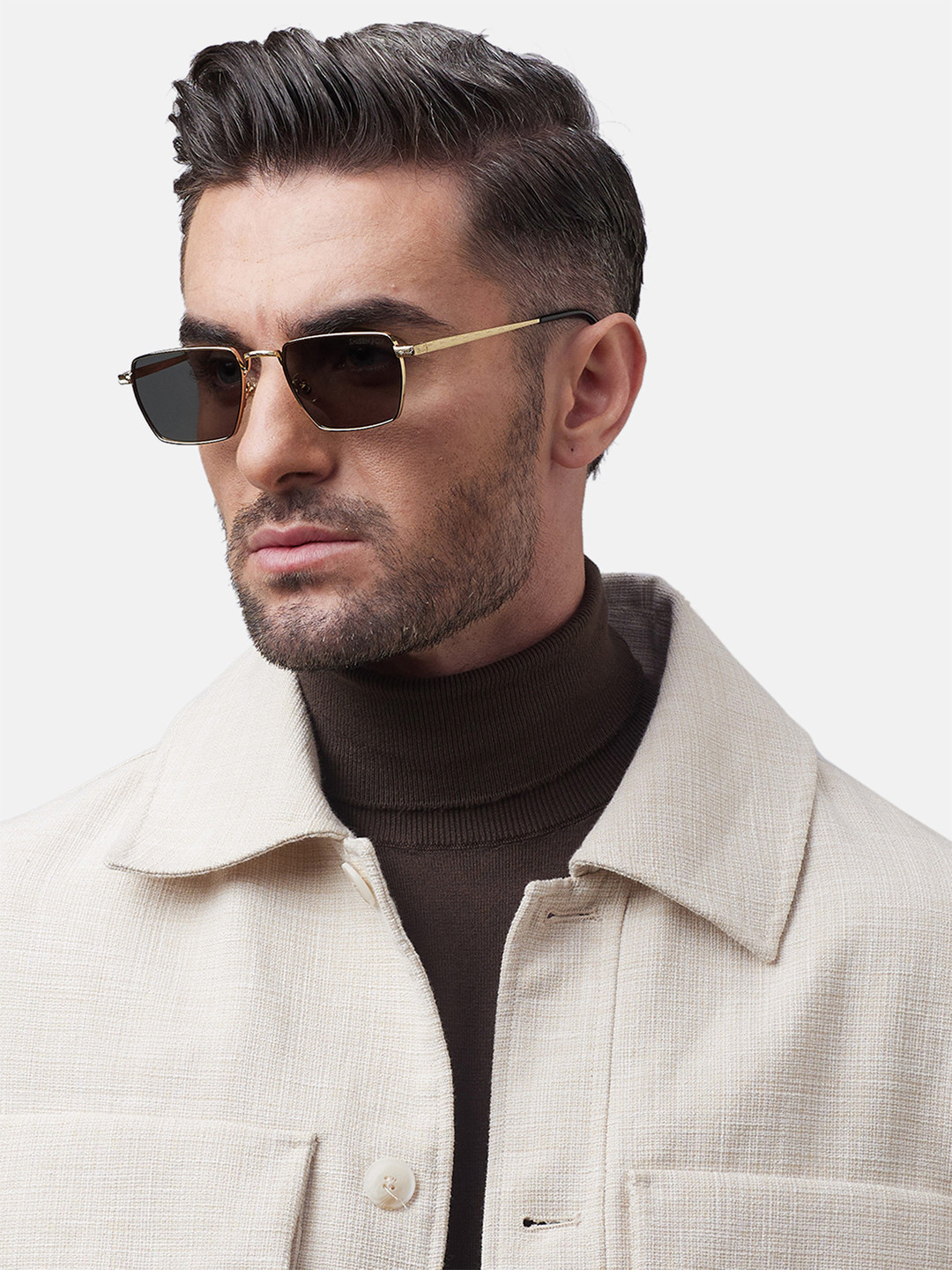 Shisen Fox RAION Unisex Aviator Sunglasses SG160-Gold