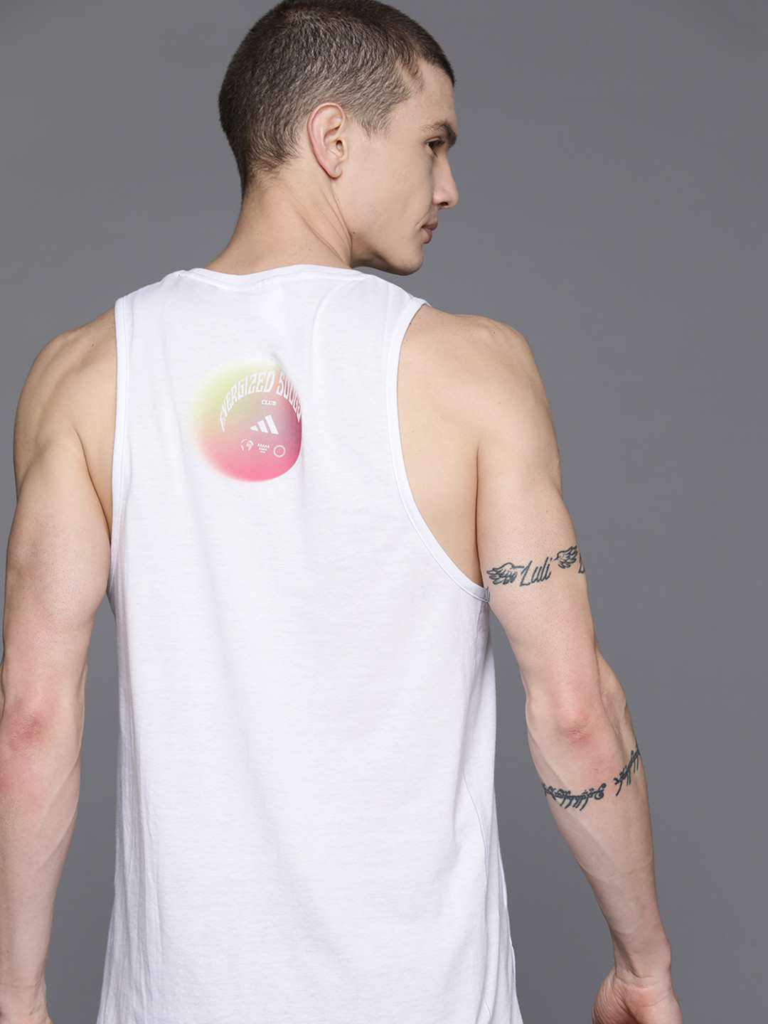 ADIDAS Print Aeroready & Moisture Wicking Yoga Tank Slim Fit T-shirt