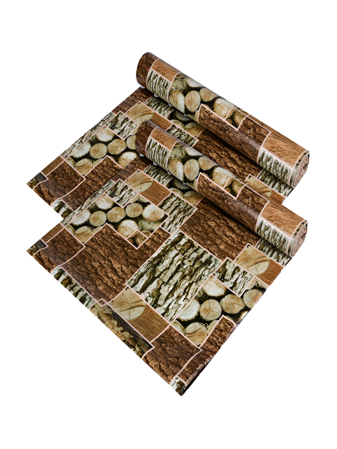 Kuber Industries Brown 2 Pieces Stone Design Cabinet Shelf Liner Organisers