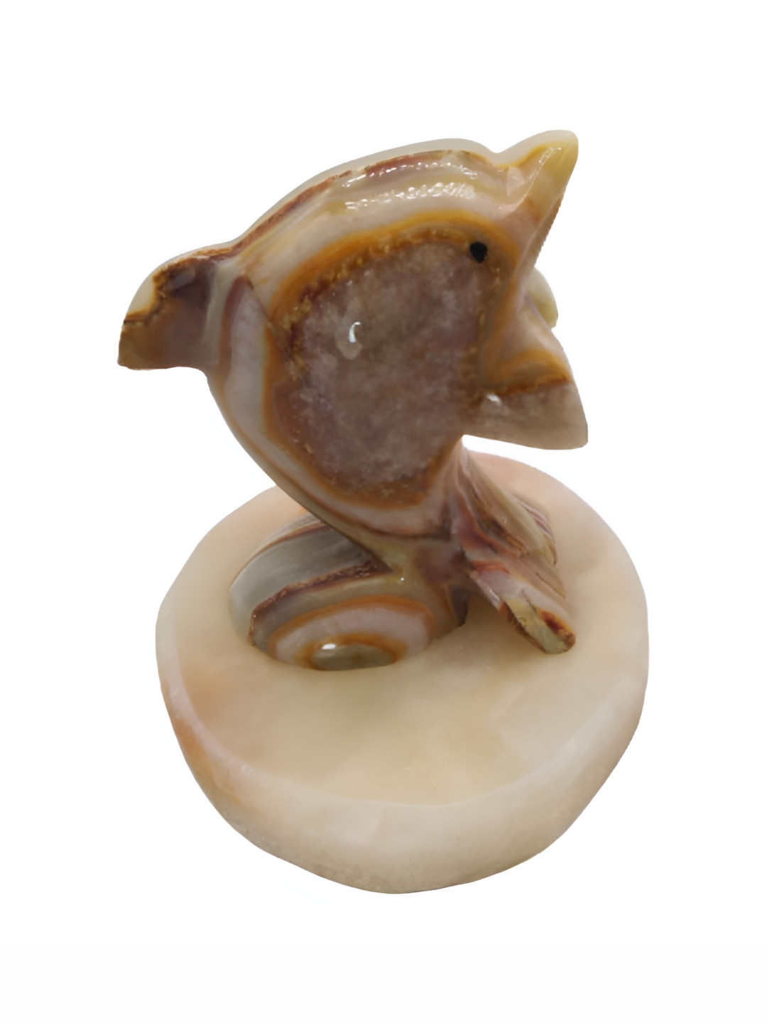 INDIA MEETS INDIA Dolphin Cream Marble Glossy Living Room Medium Showpiece - 4.5 Inches