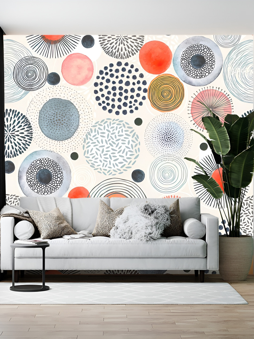 British Terminal Pink & Grey Printed Self-Adhesive Wallpaper