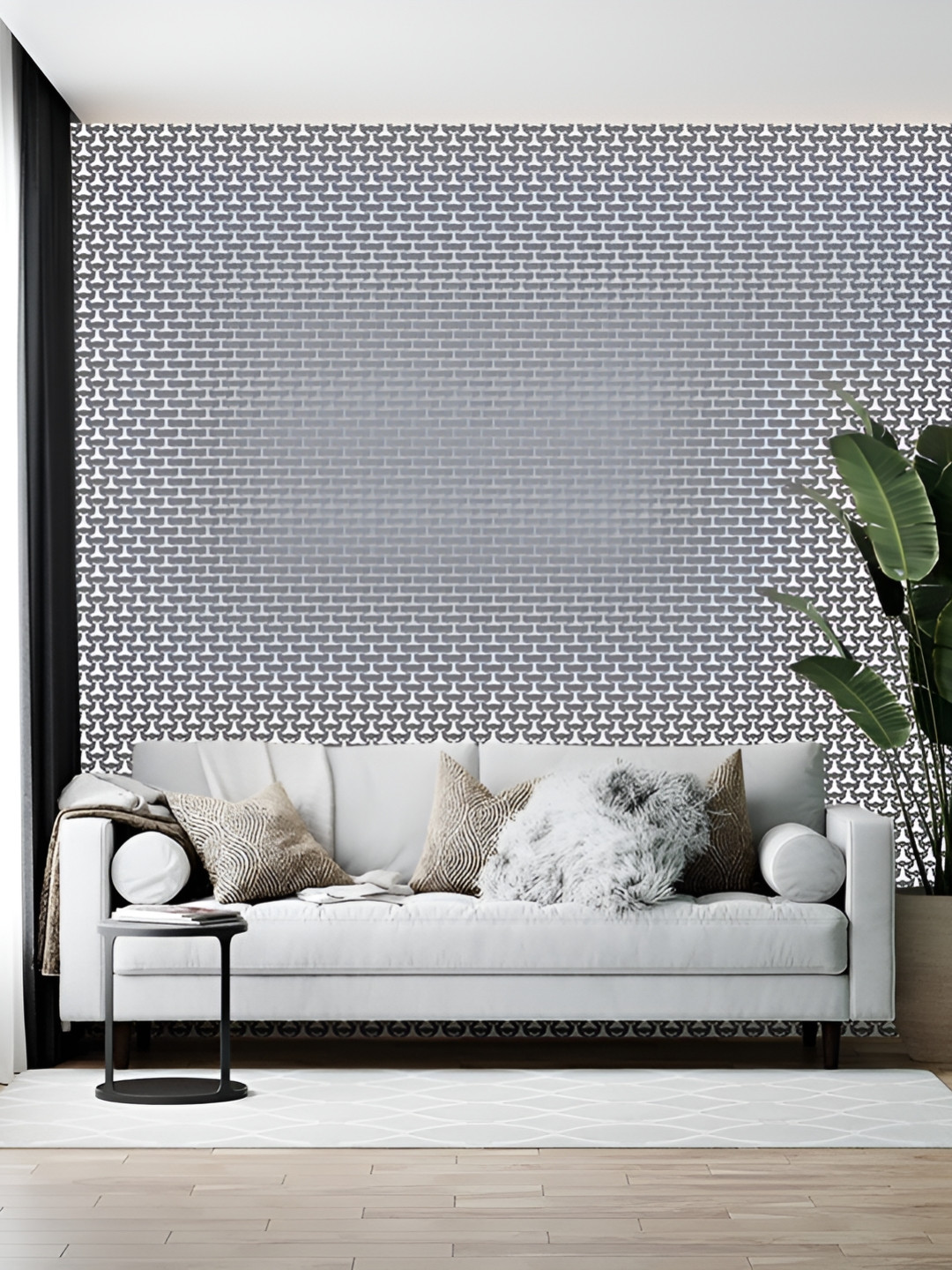 British Terminal Grey Abstract Printed Self Adhesive Wallpaper