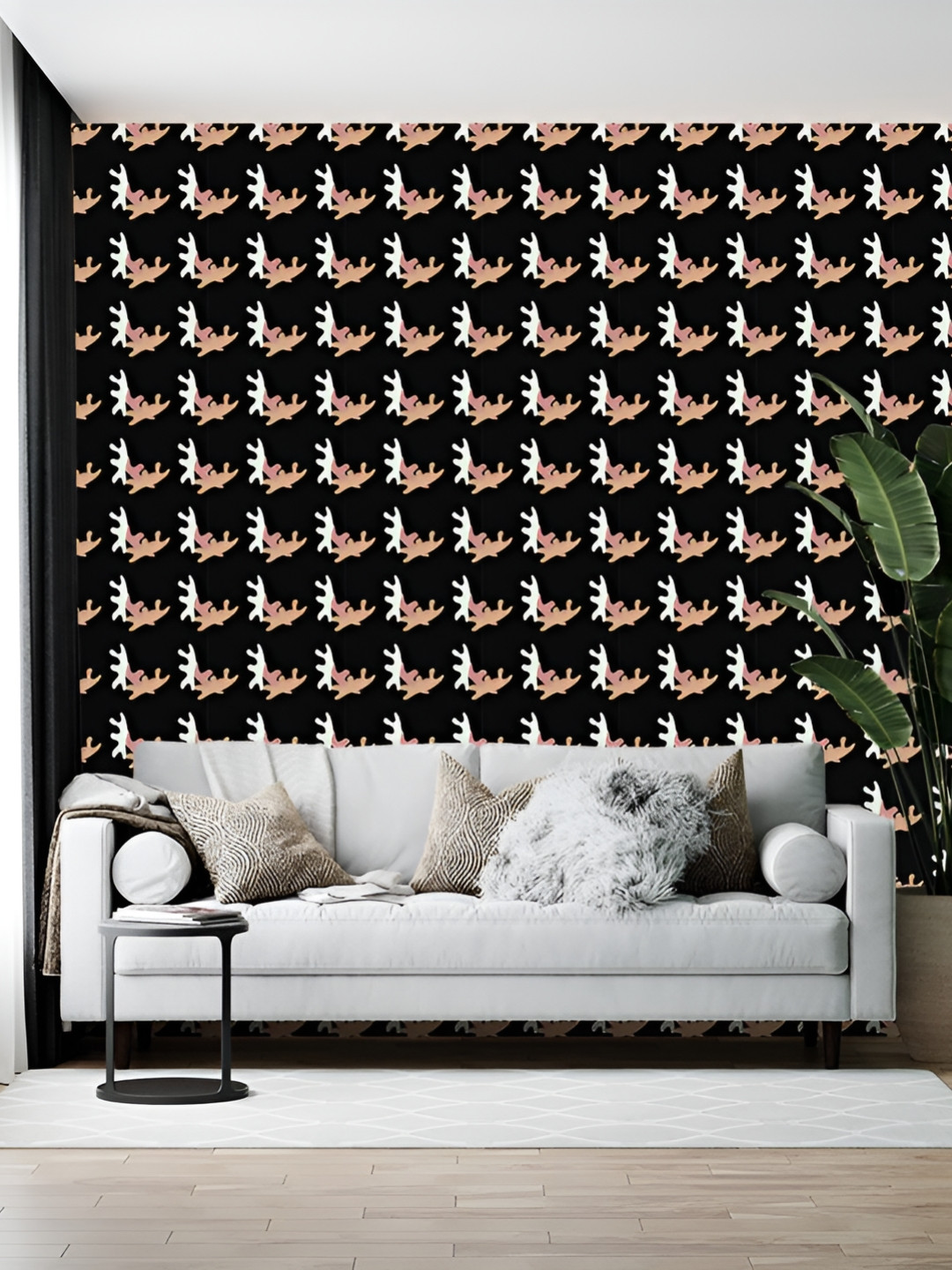 British Terminal Black & White Abstract Printed Wall Wallpaper