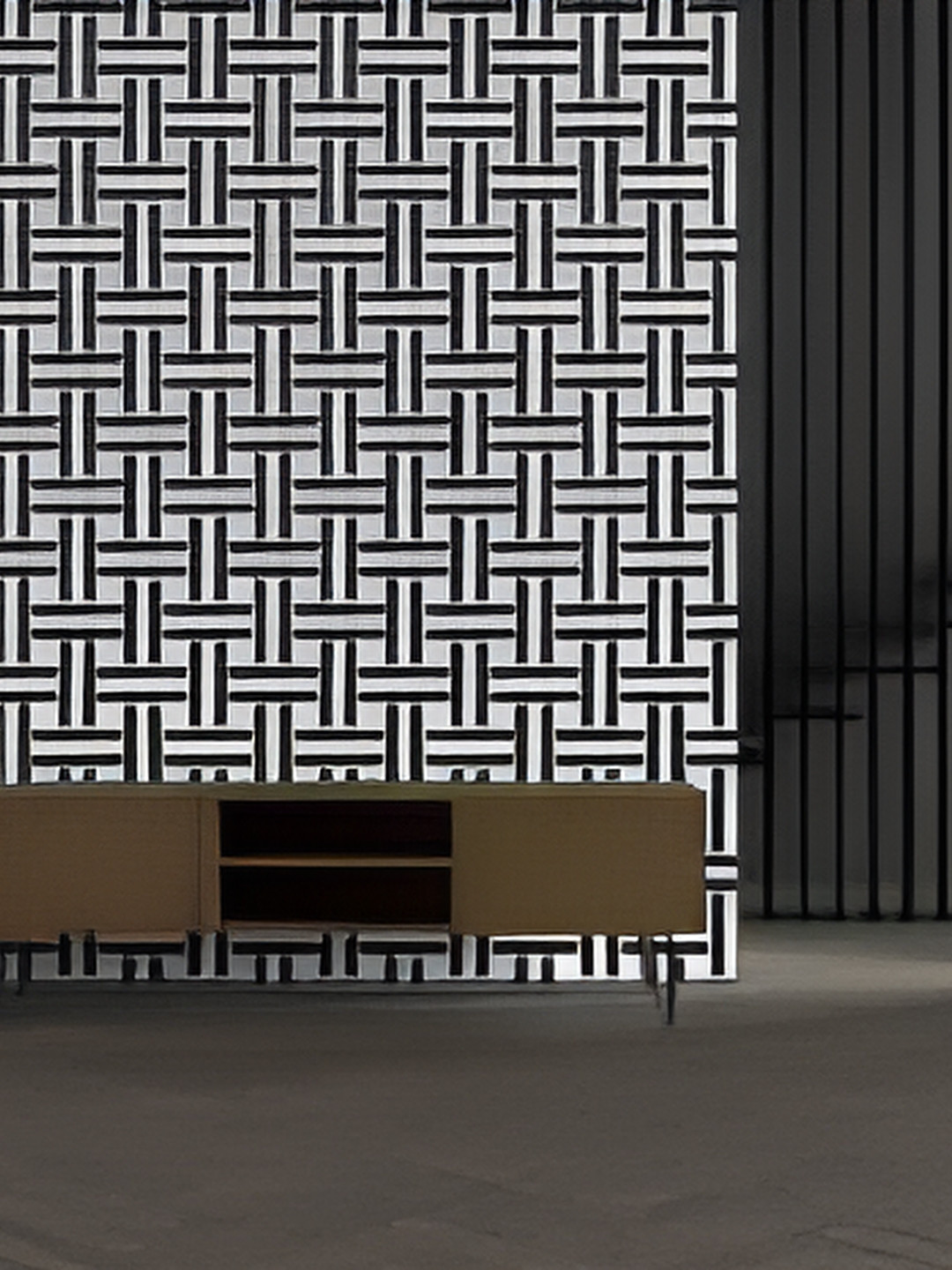 British Terminal Black Printed Self-Adhesive Wallpaper