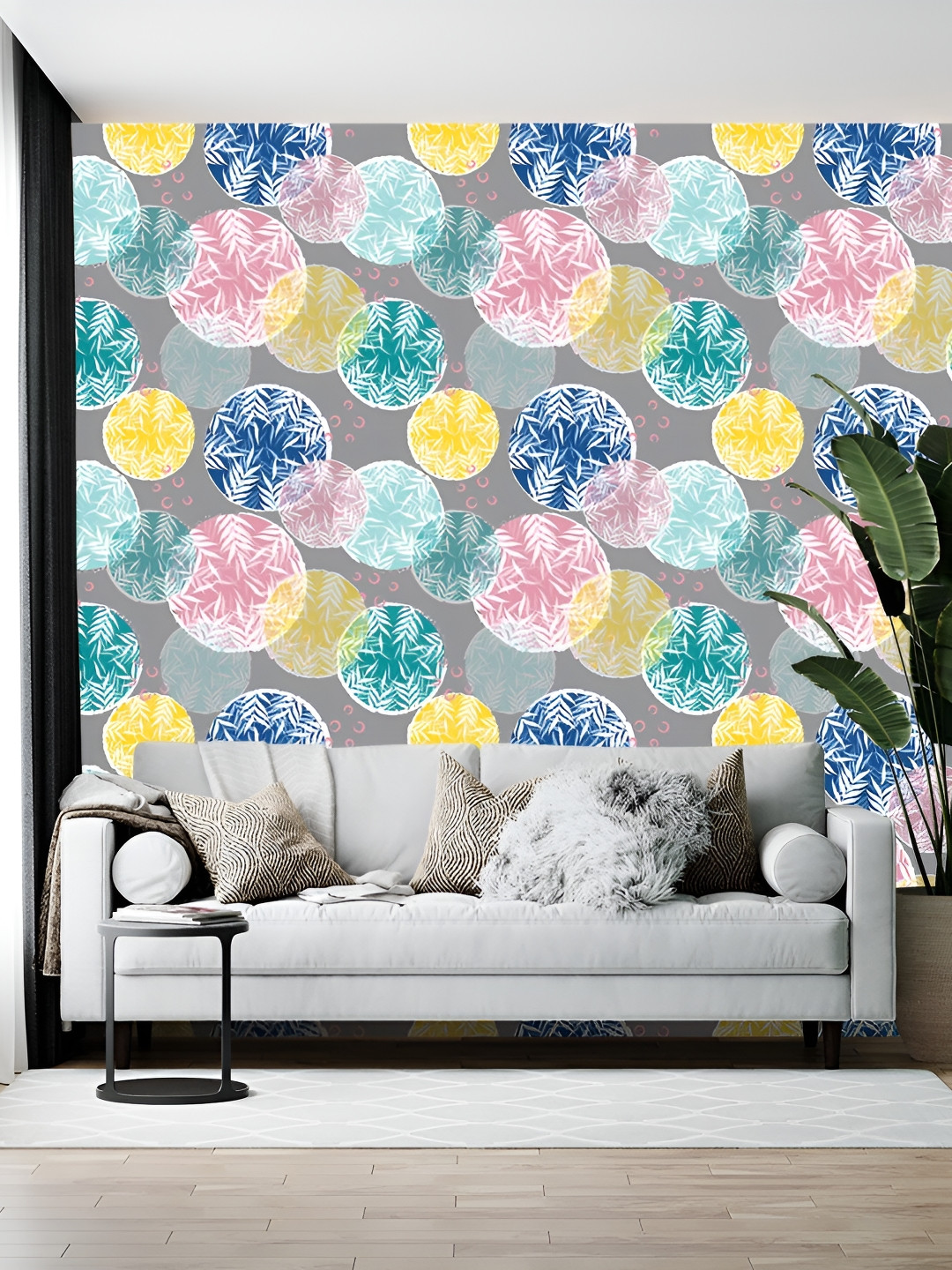 British Terminal Pink & Grey Printed Self-Adhesive Wallpaper