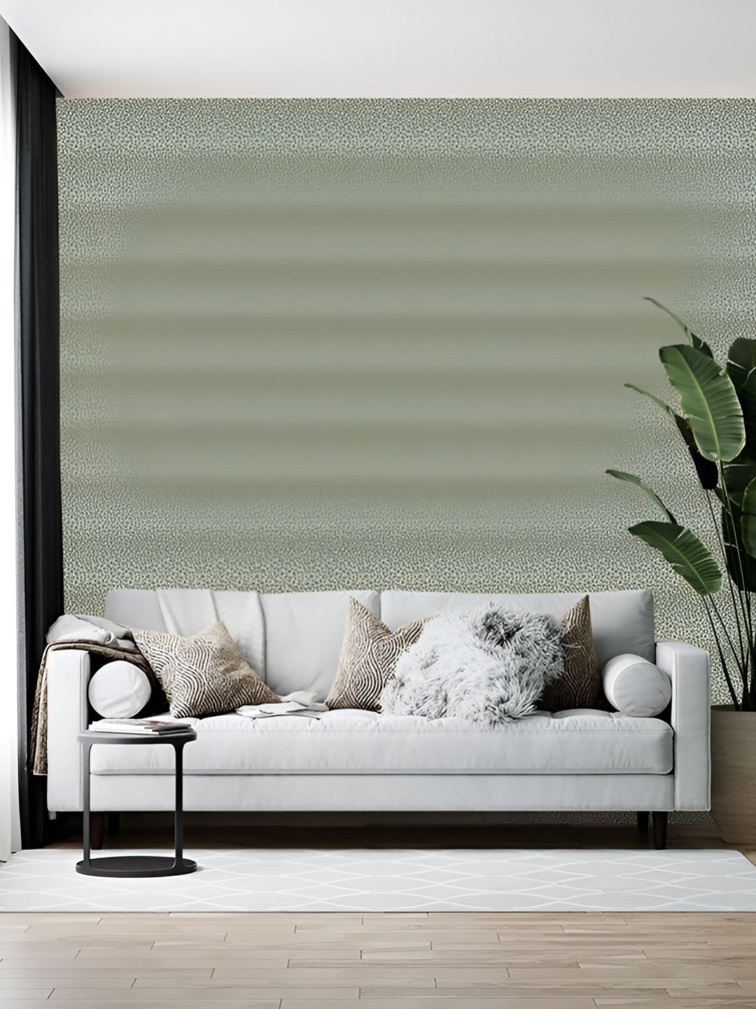 British Terminal Green & Grey Textured Self-Adhesive Wallpaper