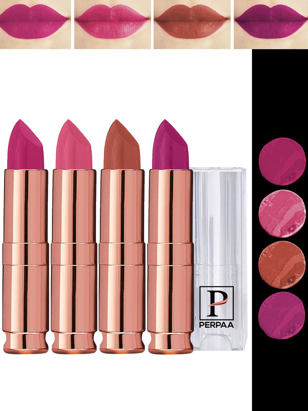 PERPAA Antique Set Of 4 Velvet Matte Lipstick - 3.5g Each