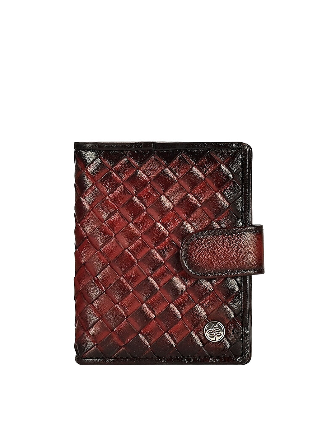 Eske Unisex Geometric Textured Leather Card Holder