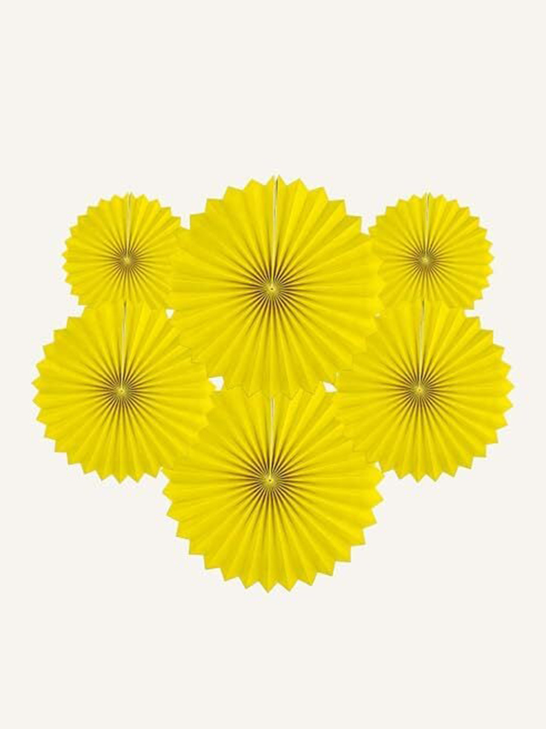 Special You Yellow 6 Pieces Paper Fan Festive Decor