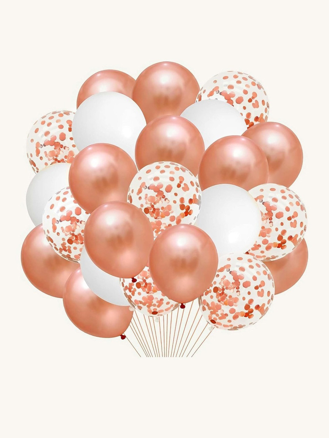 Special You Rose Gold & White 50 Pieces Balloons Festive Decor