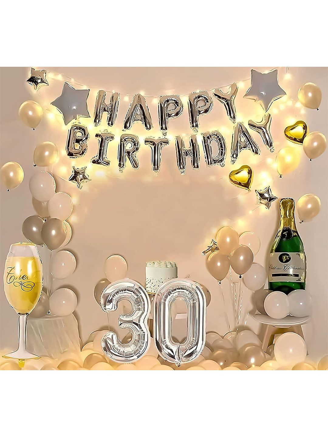 Special You Grey & White 76-pcs 30th Birthday Decor