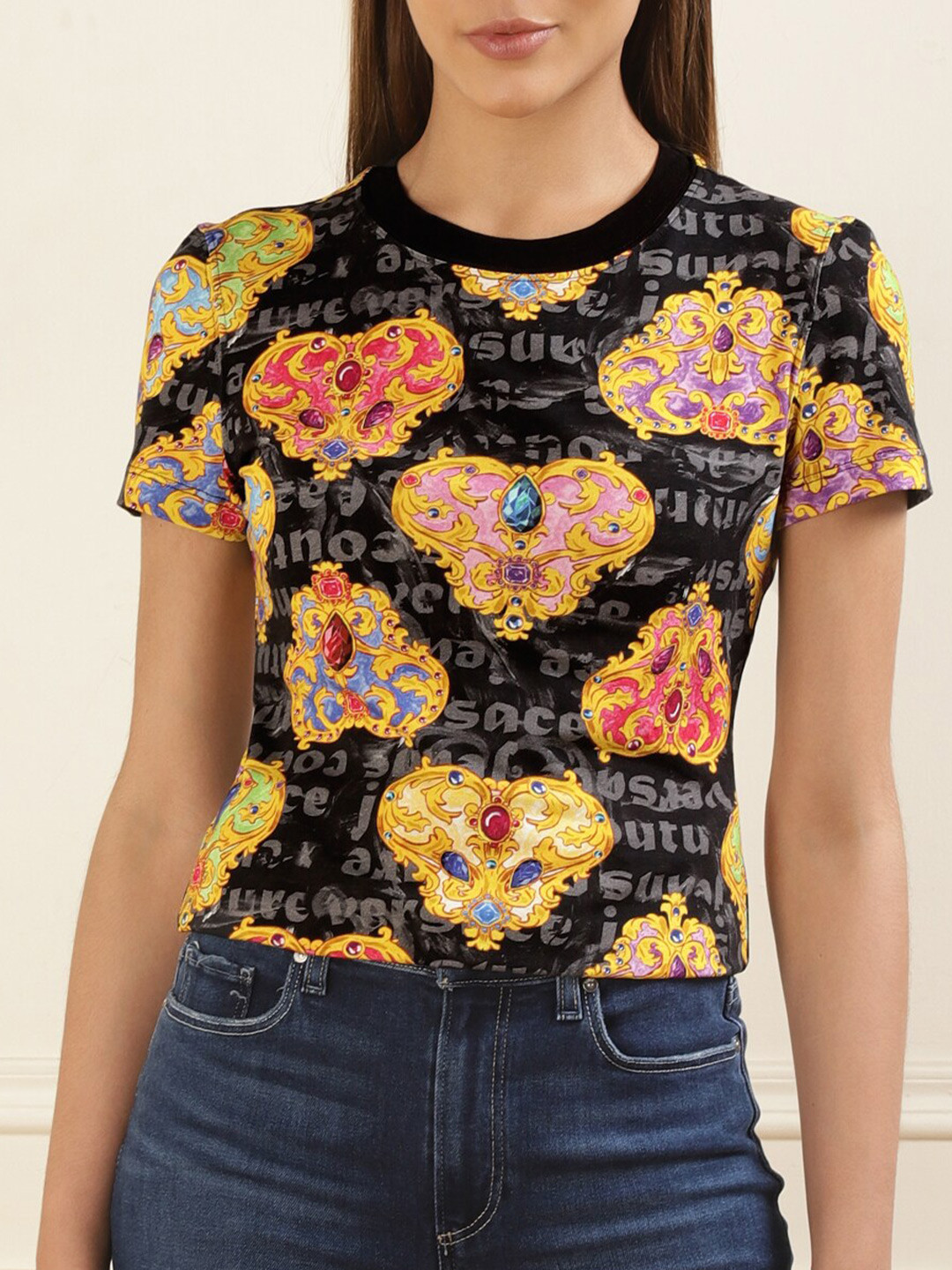 Versace Jeans Couture Round Neck Printed T-shirt