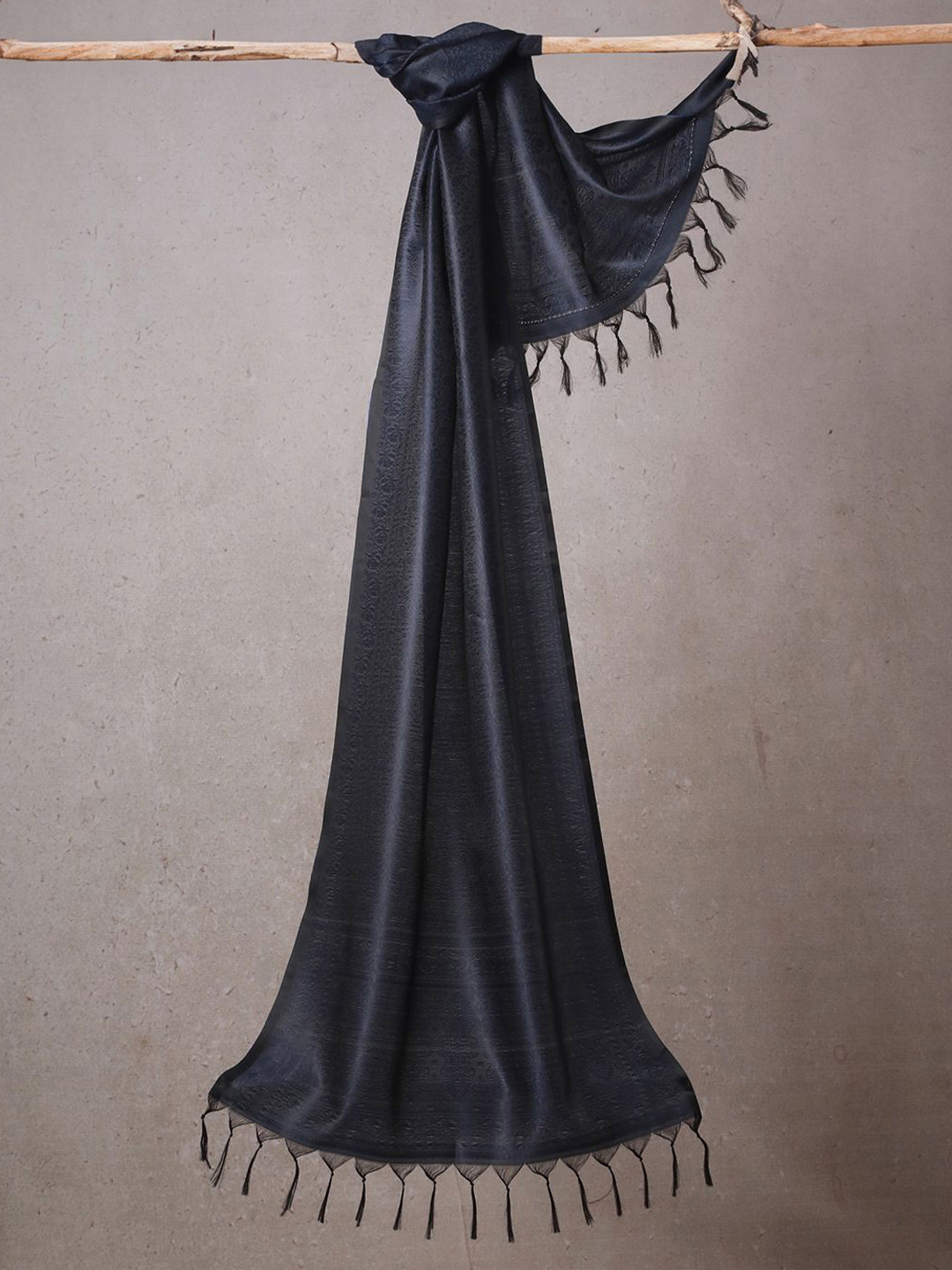 CrossKulture Women Silk Self Design Scarf