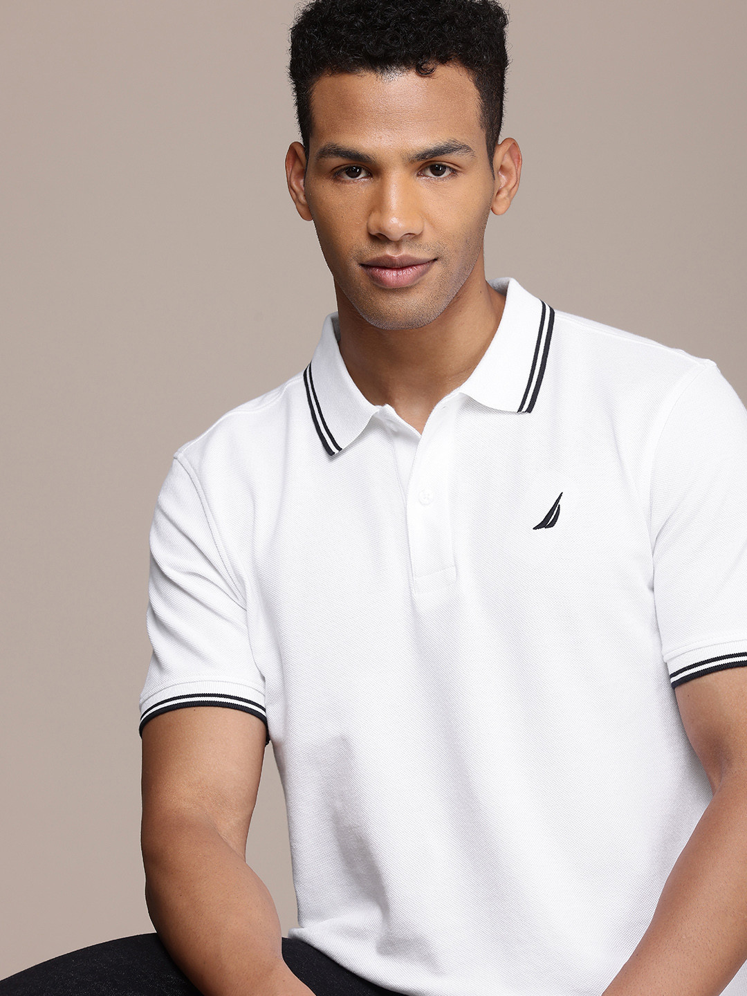 Nautica Polo Collar Pure Cotton T-shirt