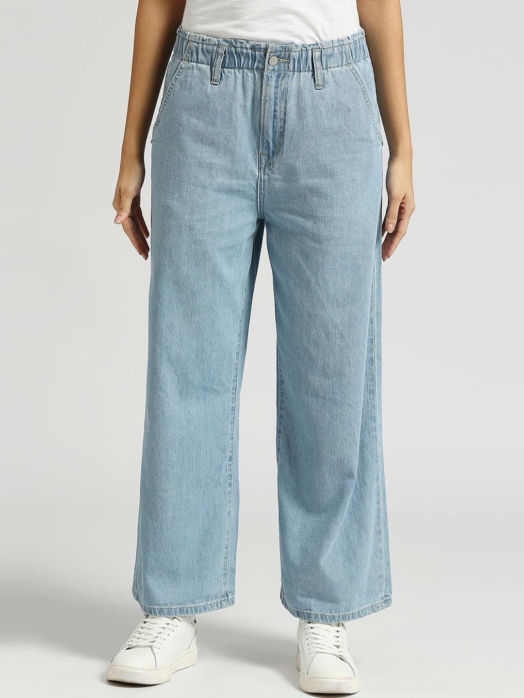 Pepe Jeans Women Straight Fit High-Rise Pure Cotton Jeans