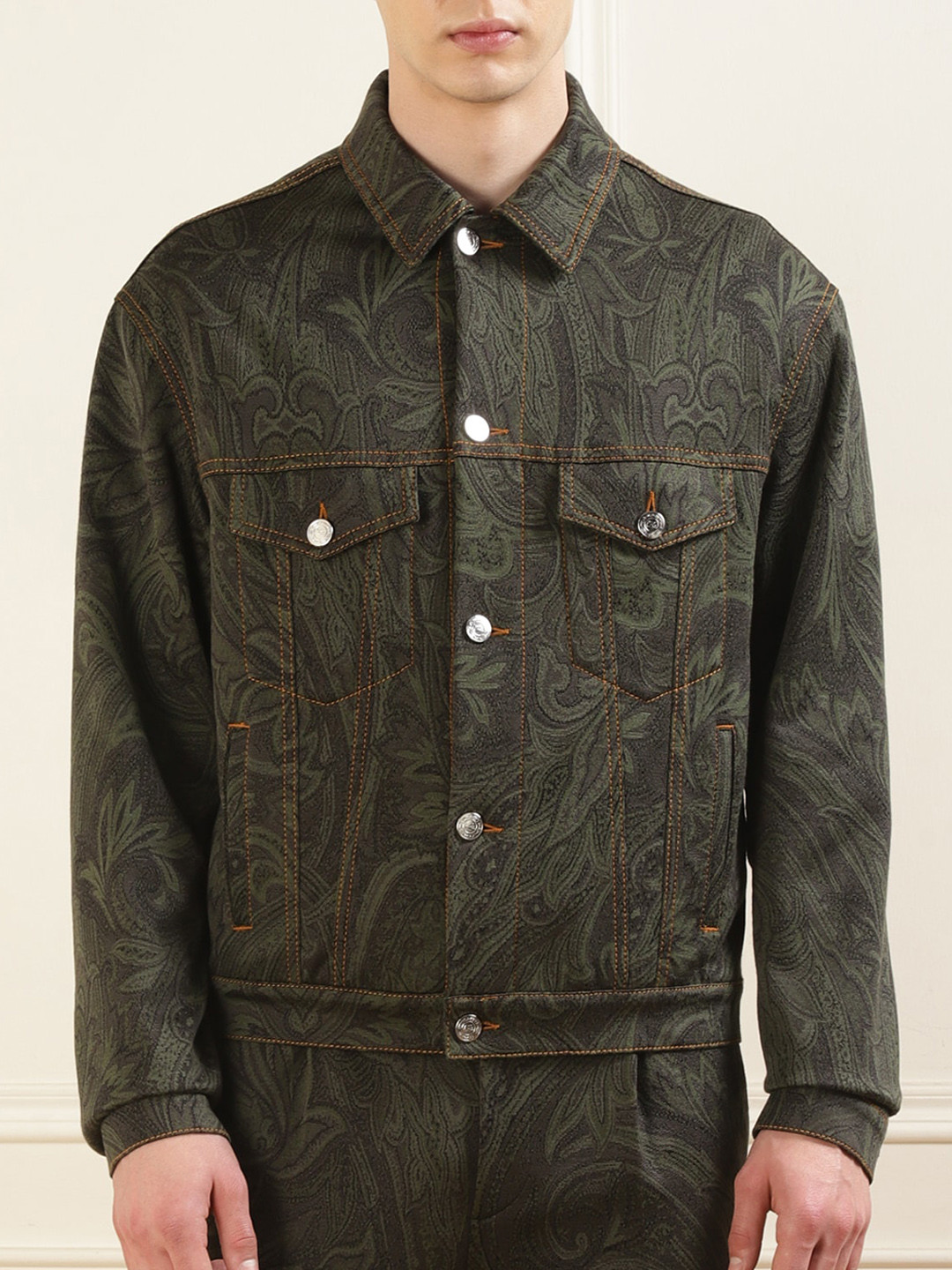 ETRO Abstract Printed Denim Jacket