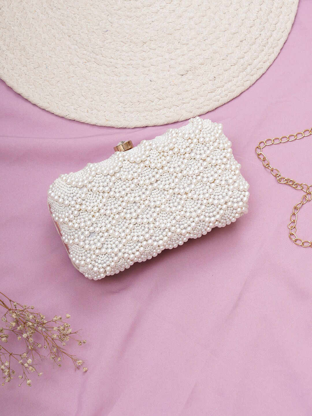 FABBHUE Embellished Box Clutch