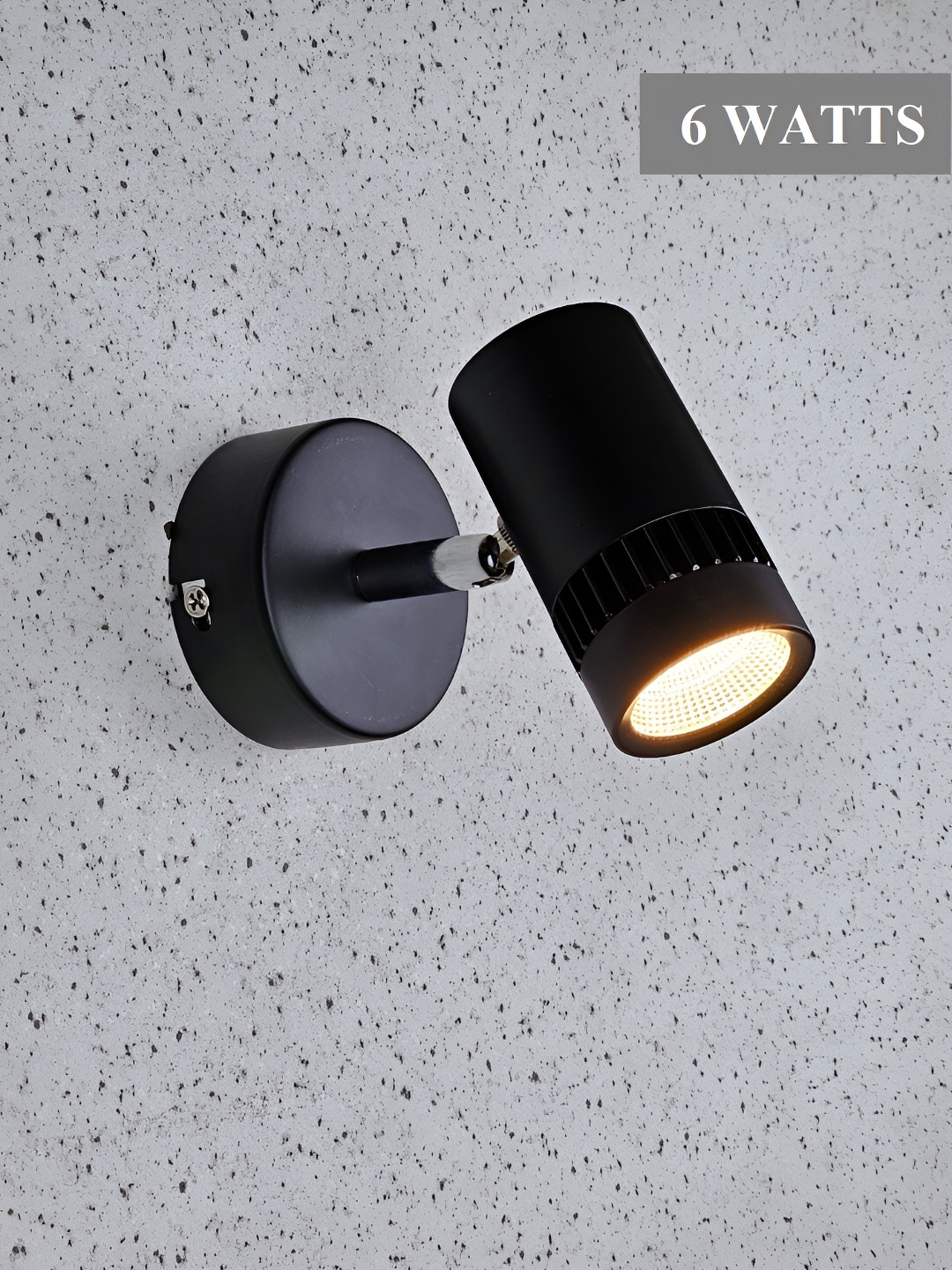 Mufasa Black Aluminium Contemporary Cylinder LED Spot Wall Lamp
