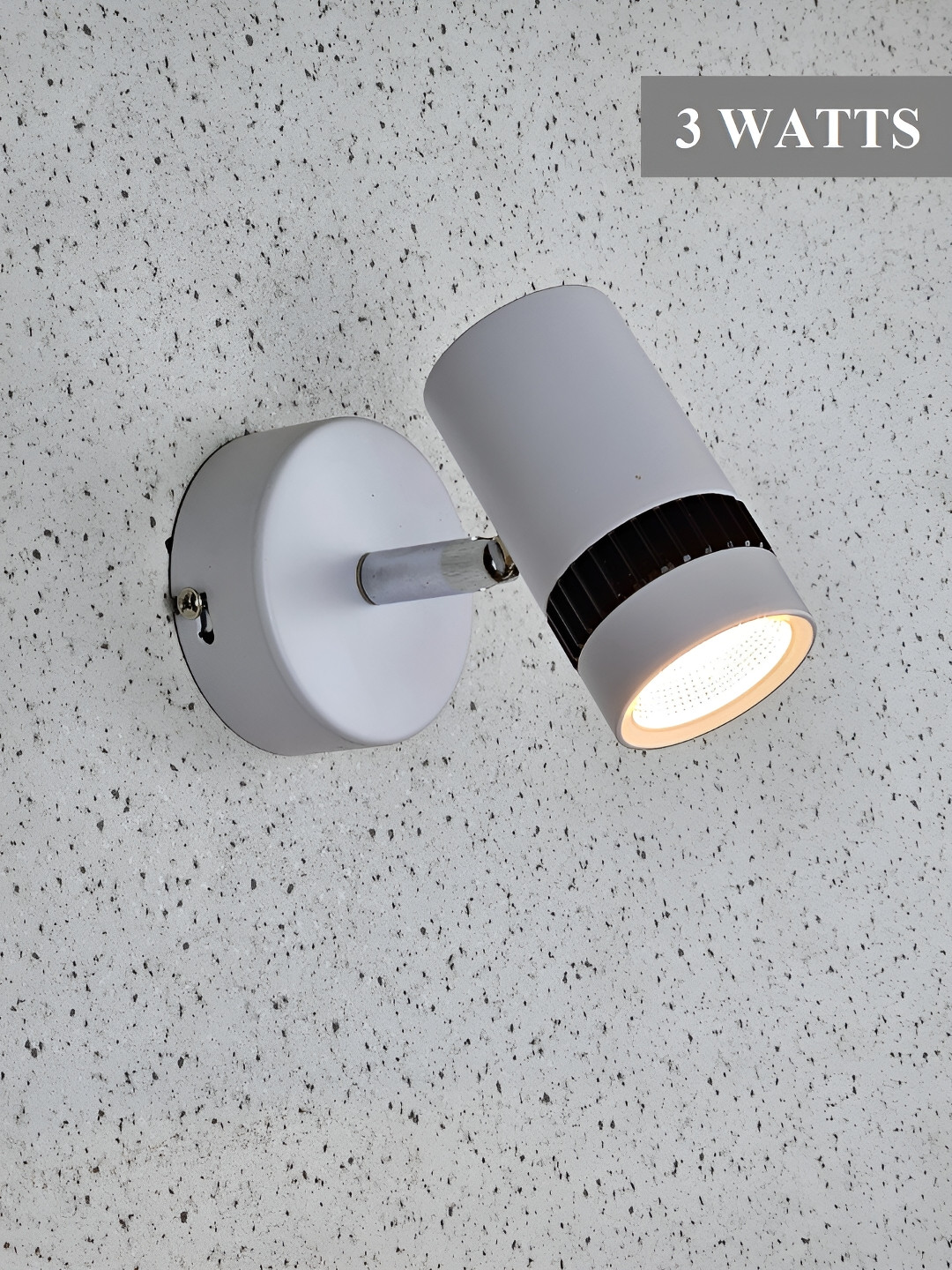 Mufasa White Aluminium Contemporary Cylinder LED Spot Wall Lamp