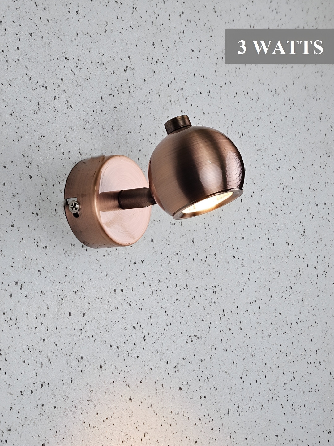 Mufasa Rose Gold Aluminium Contemporary Spherical LED Spot Wall Lamp