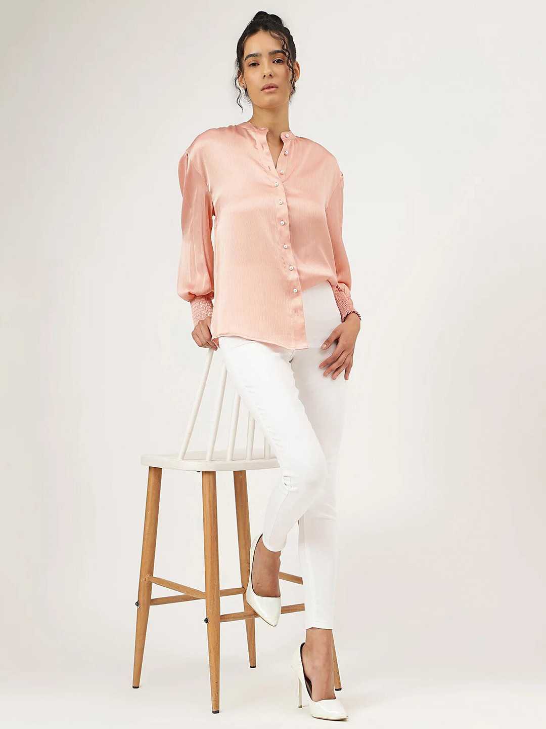 Marks & Spencer Band Collar Casual Shirt