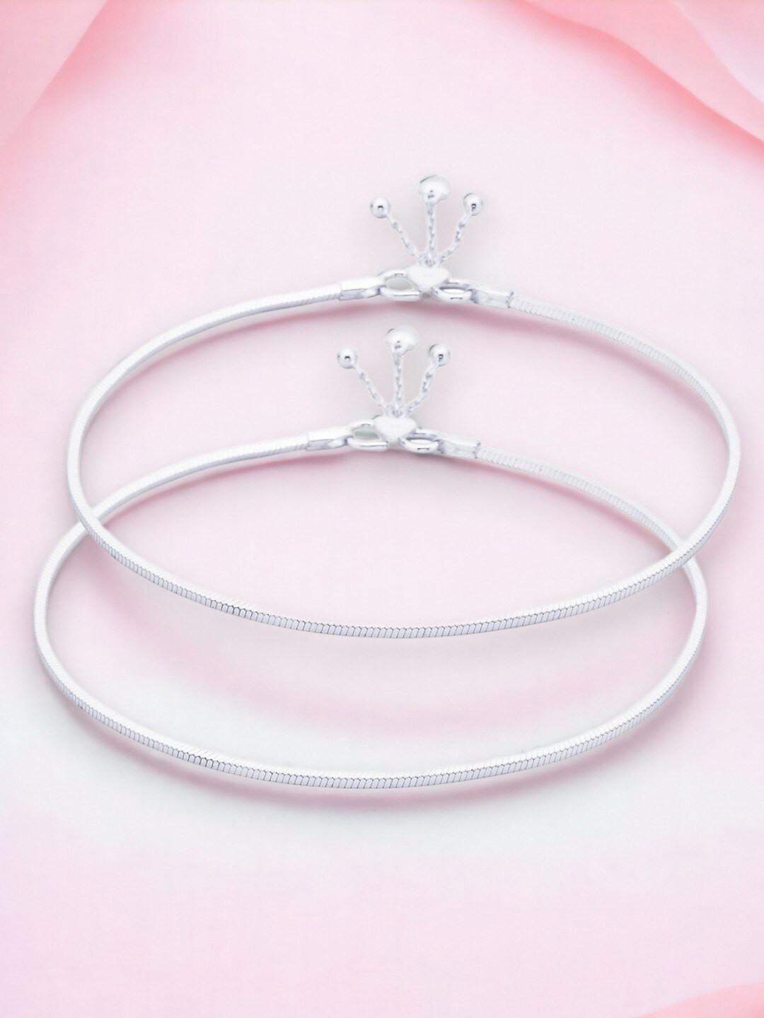 Taraash Heart Charm 925 Sterling Silver Anklet