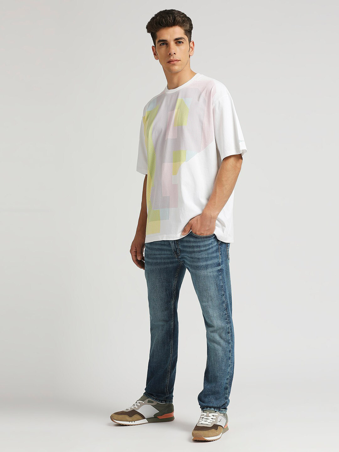 Pepe Jeans Walter Graphic Printed Pure Cotton Oversized T-shirt
