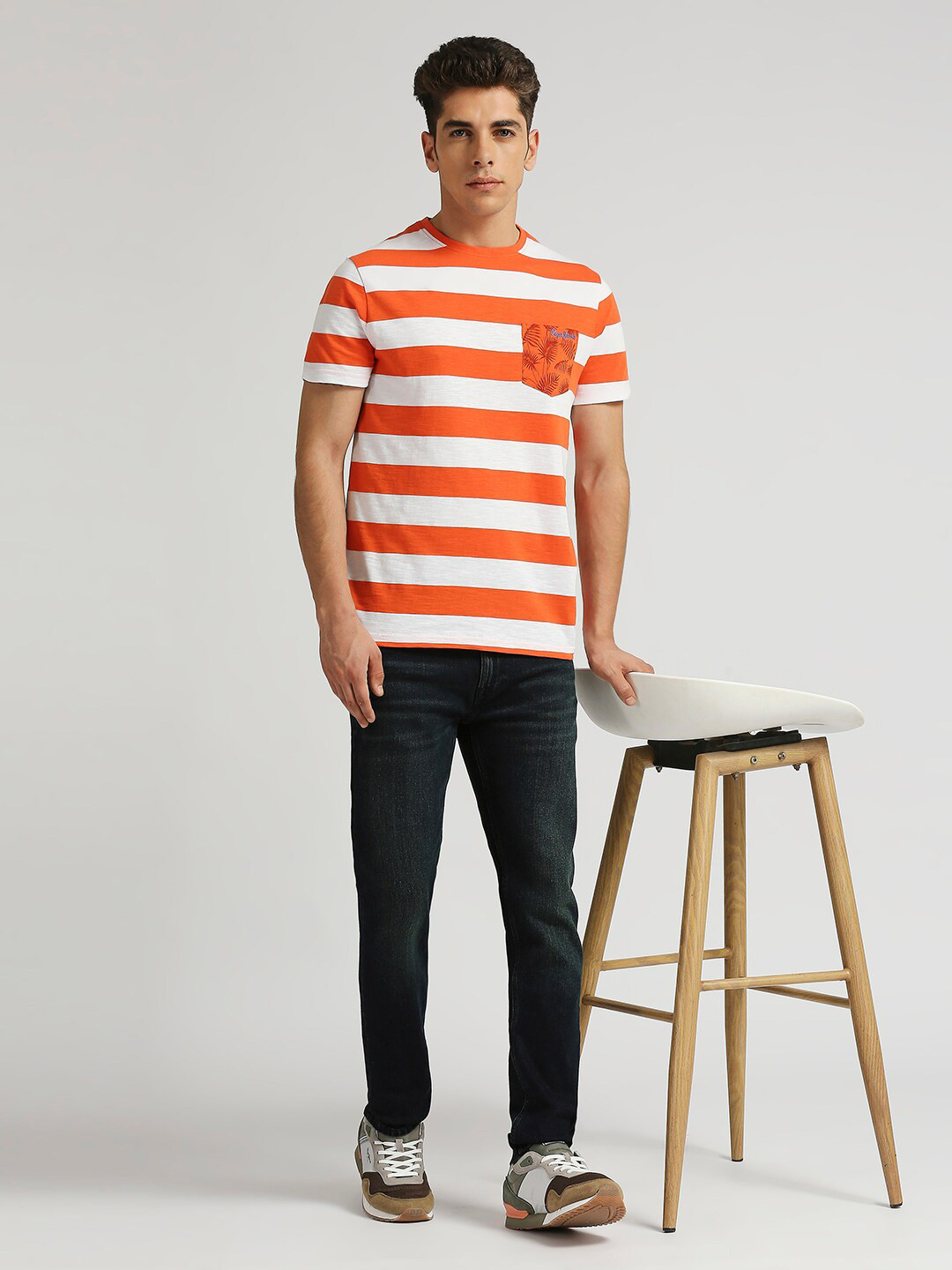 Pepe Jeans Tubby Sr Striped Slim Fit Pure Cotton T-shirt