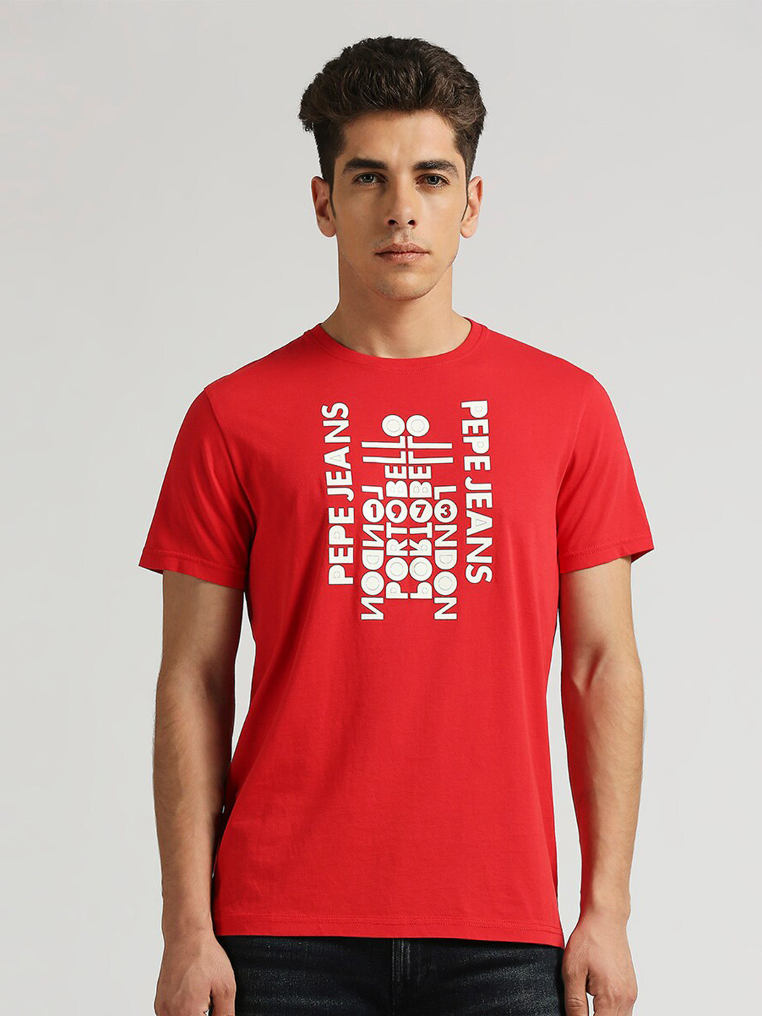 Pepe Jeans Warner Graphic Printed Pure Cotton Slim Fit T-shirt