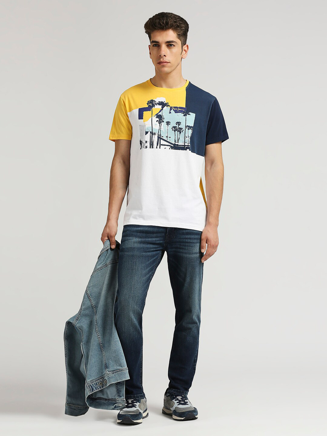 Pepe Jeans Gabriel Graphic Printed Pure Cotton Slim Fit T-shirt