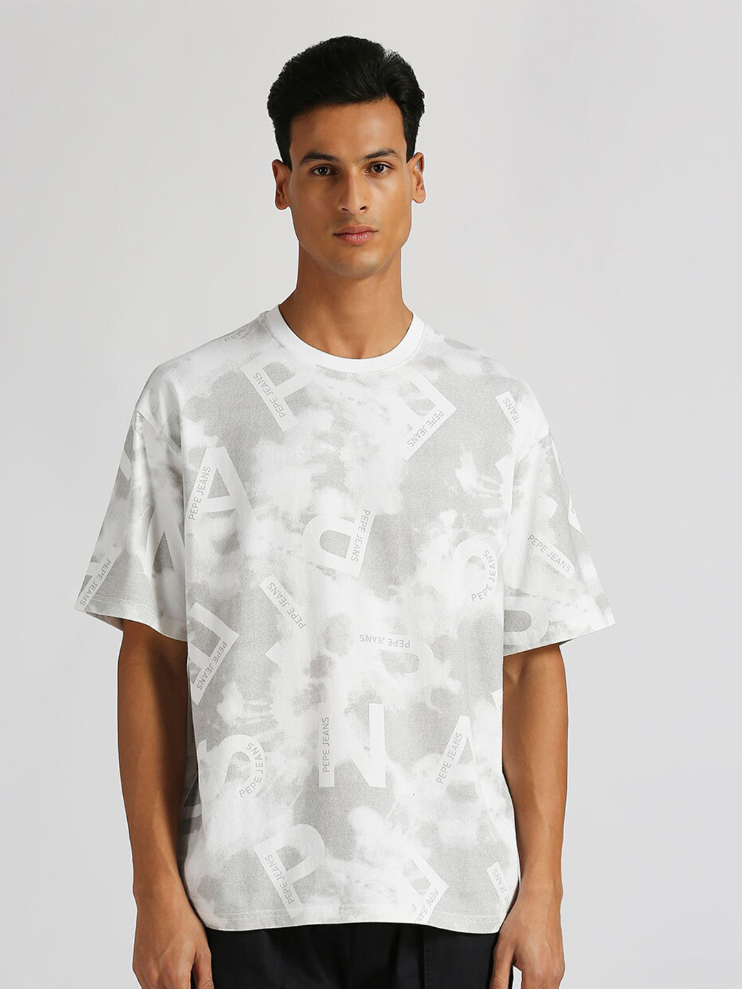 Pepe Jeans Warren Typography Printed Pure Cotton Oversized T-shirt