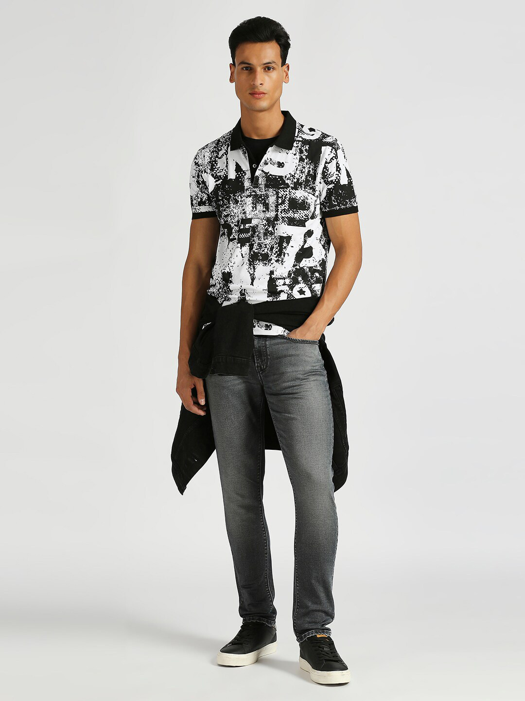 Pepe Jeans Robby Abstract Printed Polo Collar T-shirt