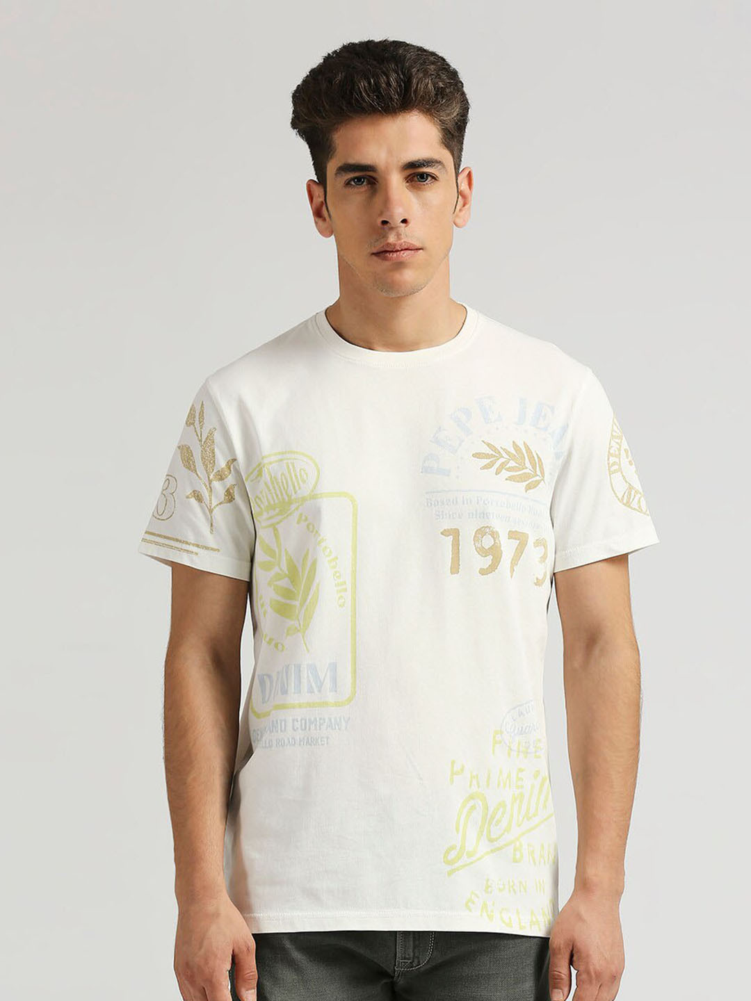 Pepe Jeans Mufasa Typography Printed Pure Cotton Slim Fit T-shirt