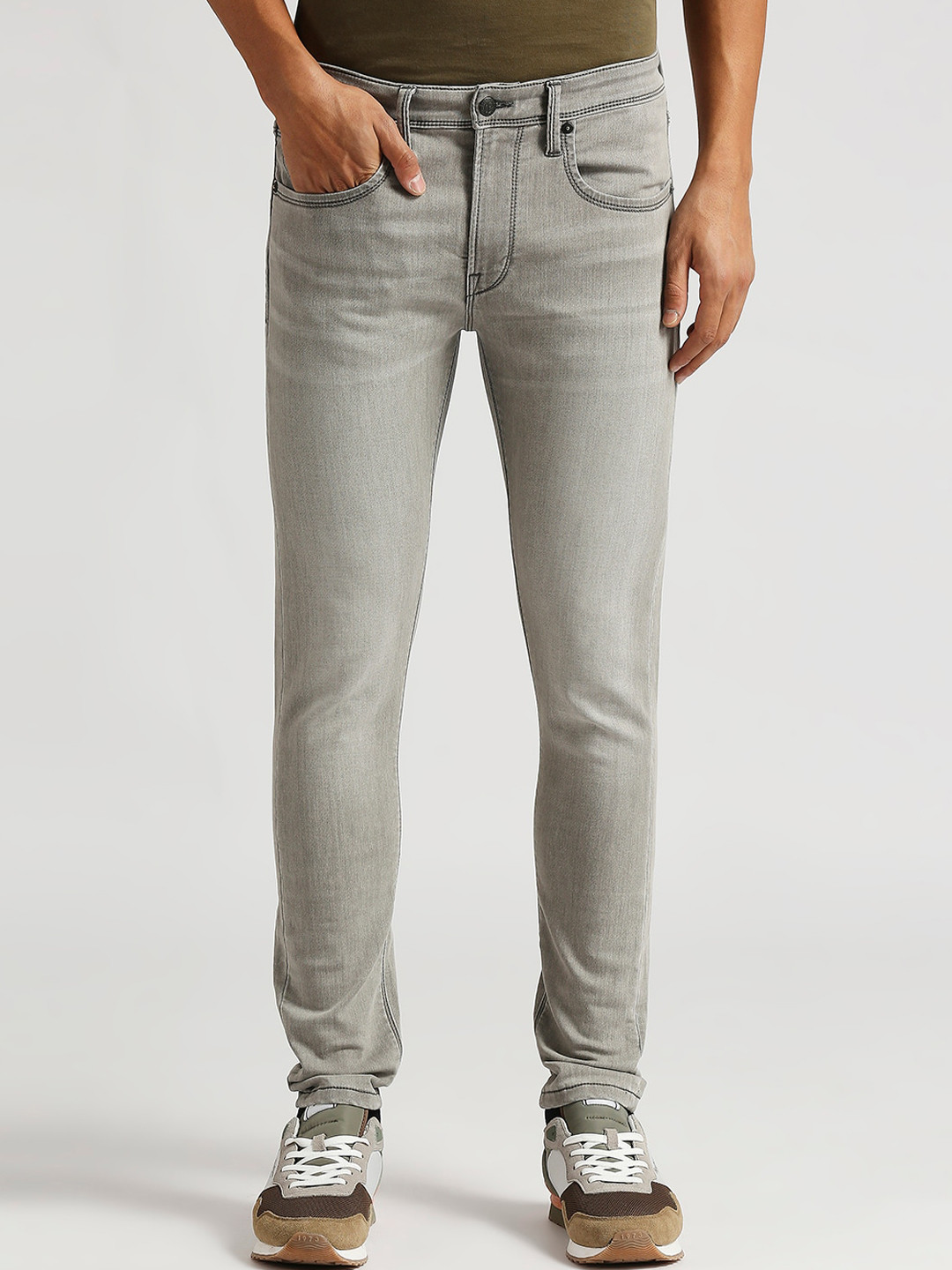 Pepe Jeans Men Gymindigo Chinox Clean Look Skinny Fit Light Fade Stretchable Jeans