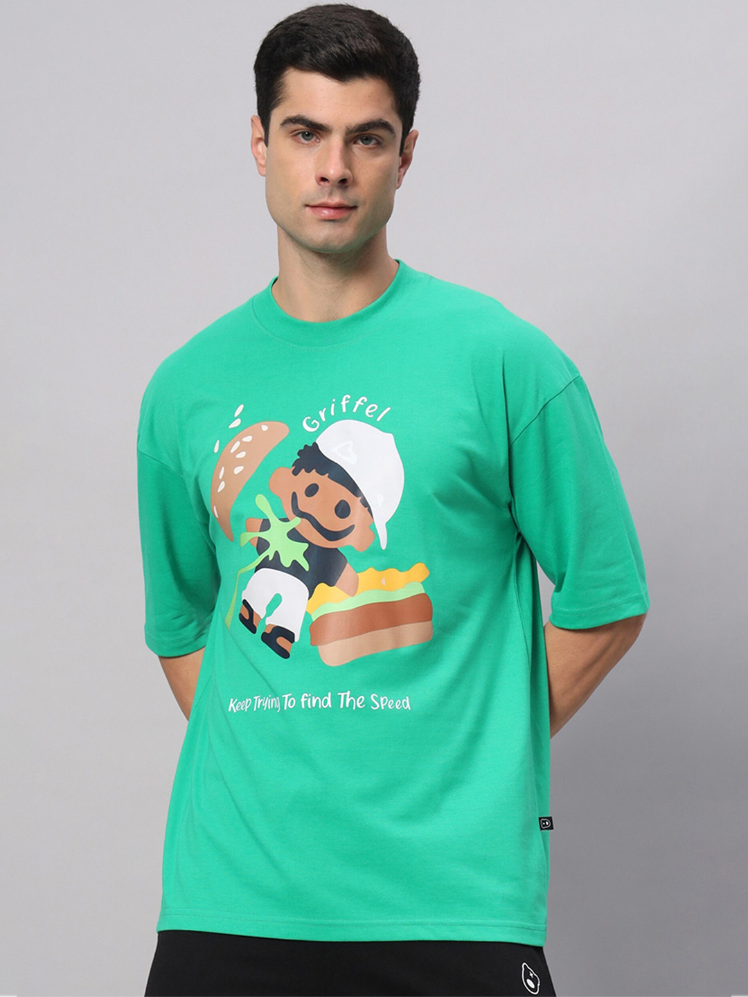 GRIFFEL Graphic Printed Cotton Oversized T-shirt