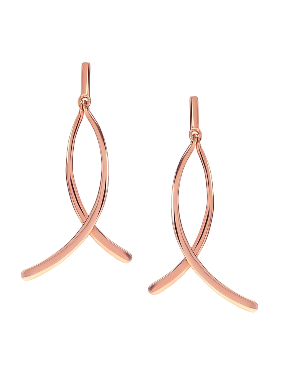 LeCalla 925 Sterling Silver Rose Gold-Plated Drop Earrings