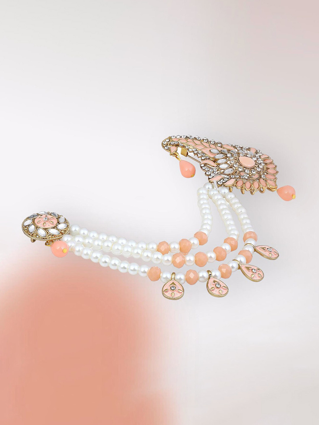 Mahi Men Triple Layered Mala Meenakari Work Kalangi Brooch