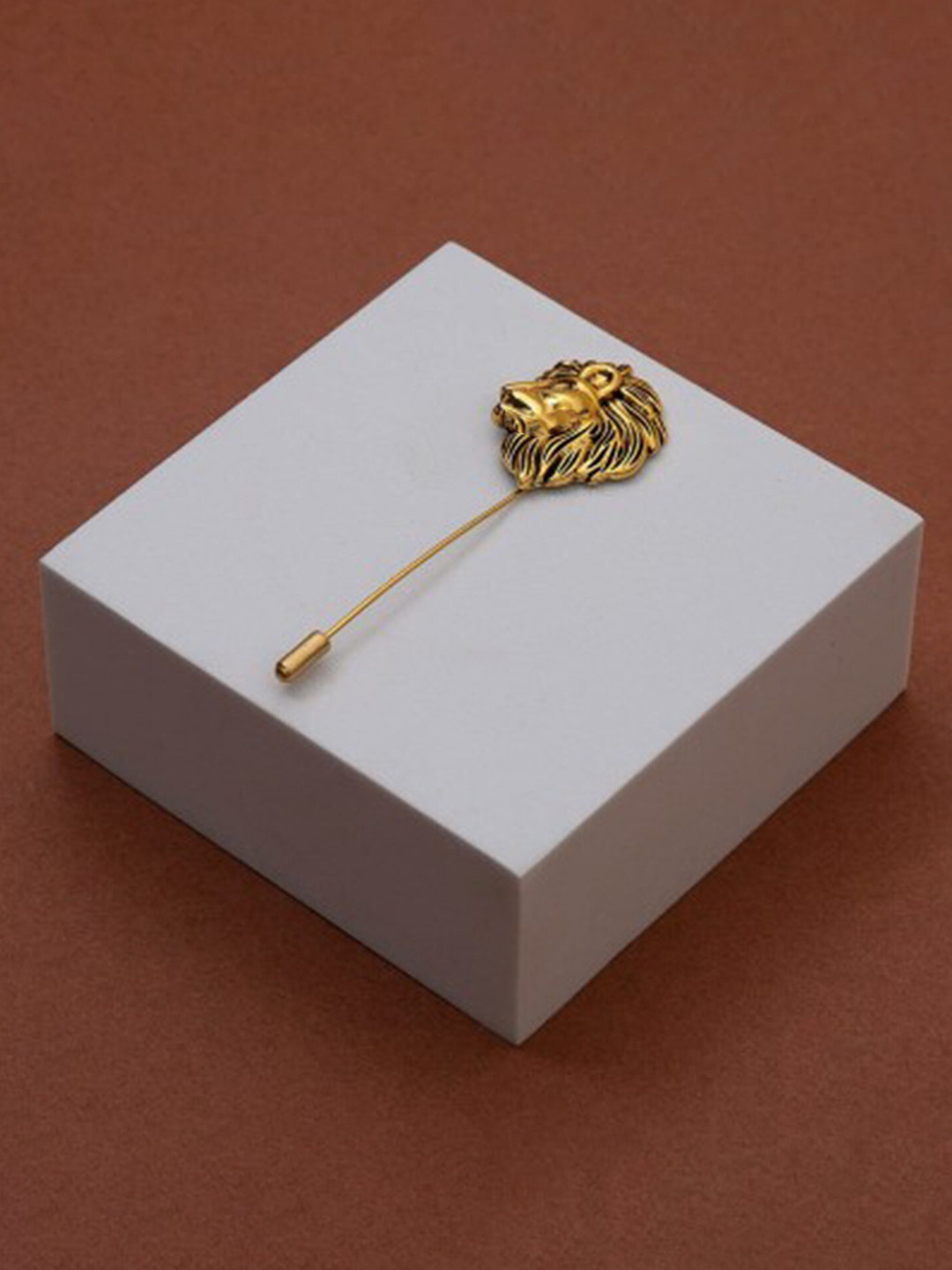 Mahi Vintage Lion-Shaped Wedding Brooch Lapel Pin