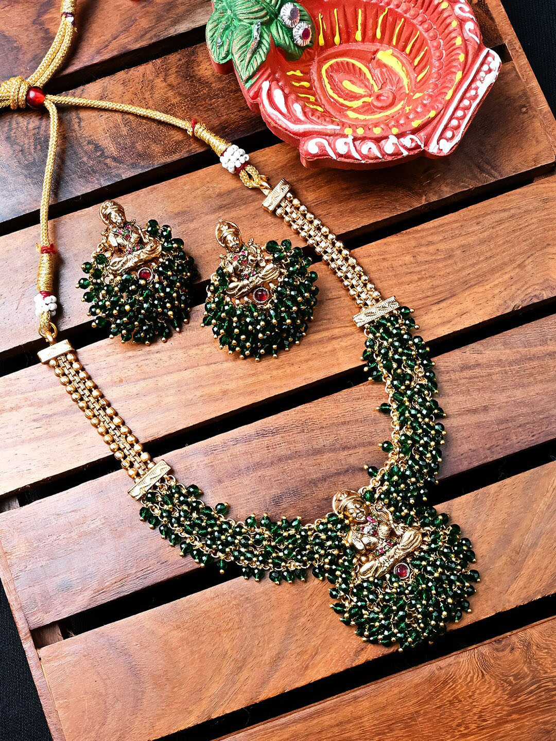 StileAdda Copper-Plated Beaded Jewellery Set
