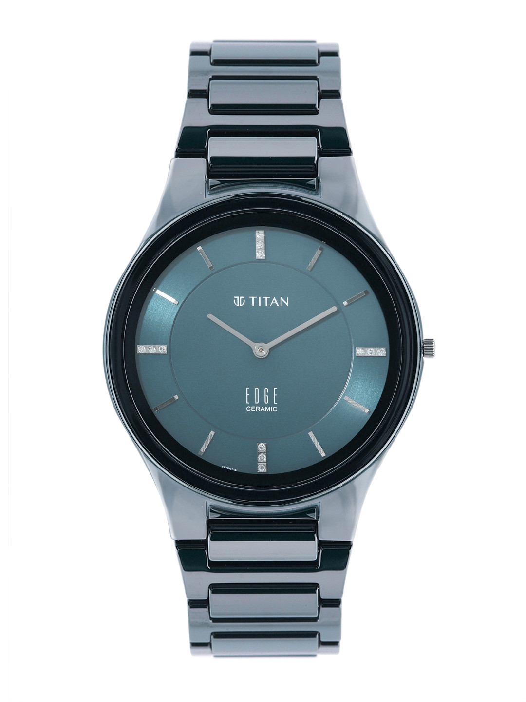 Titan Edge Ceramic Men Quartz with Diamonds Analogue Watch 1696QC09