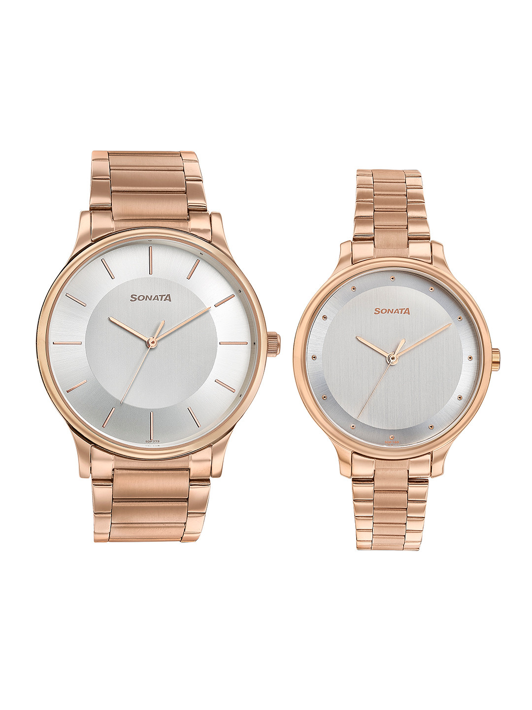 Sonata Unisex Bracelet Style Straps Analogue His & Her Watches 7710587050WM02