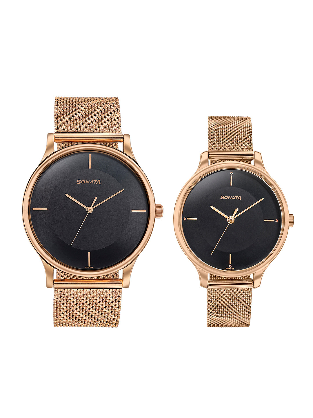 Sonata Unisex Bracelet Style Straps Analogue His & Her Watches 7710587050WM03