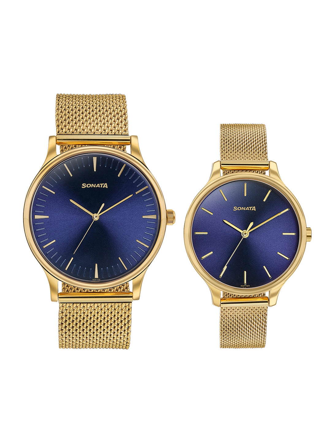 Sonata Unisex Bracelet Style Straps Analogue His & Her Watches 7710587050YM03