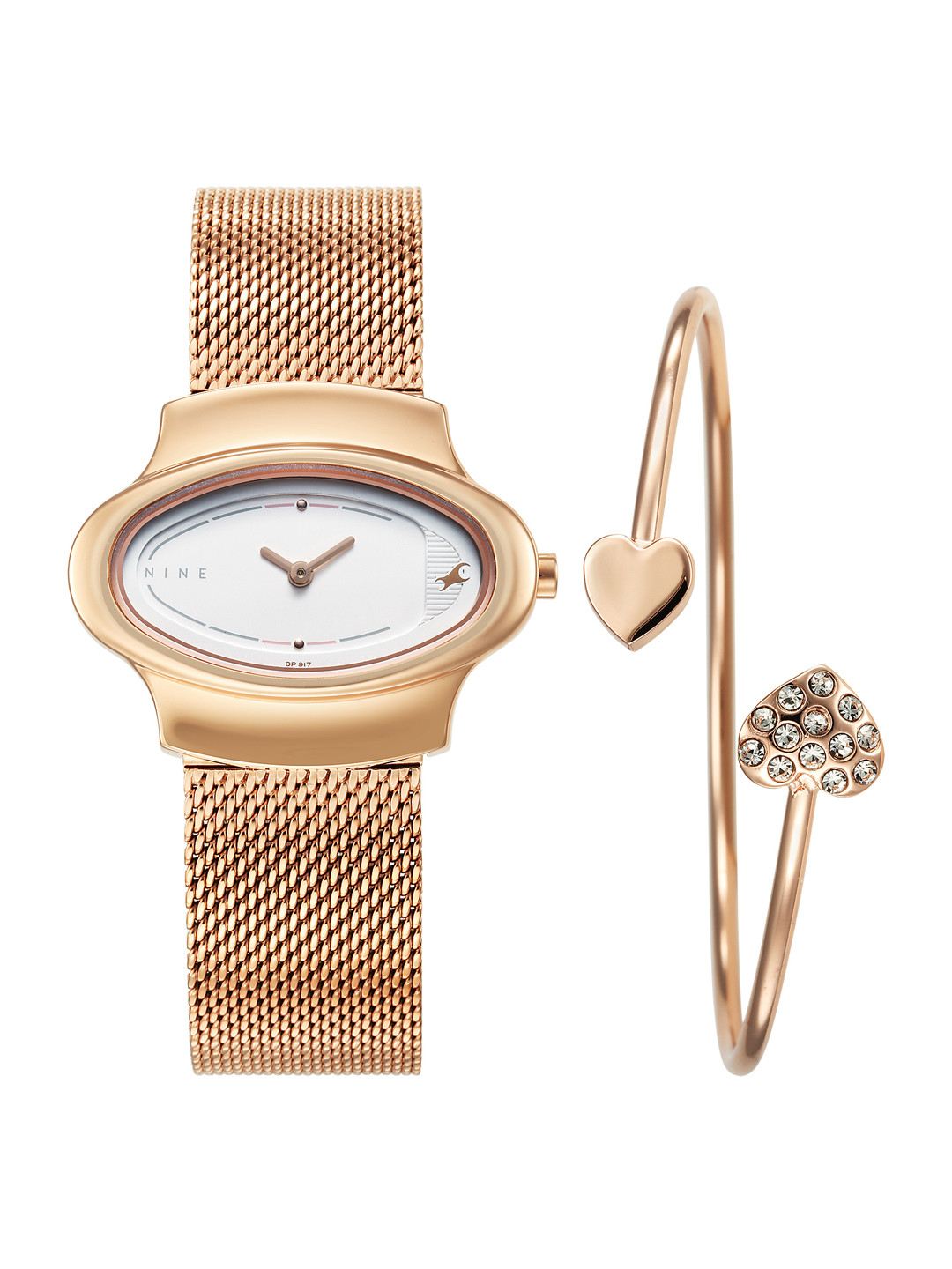 Fastrack Women Dial & Bracelet Style Straps Analogue Watch with Bracelet 6004WM01F