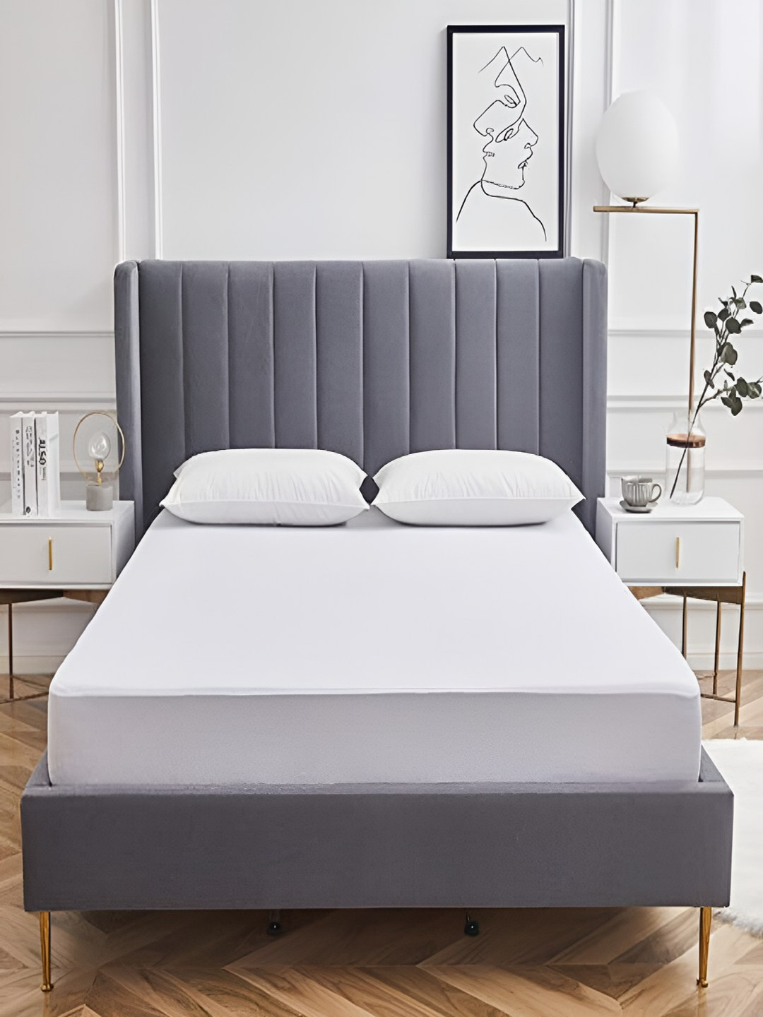tundwal's White Terry Breathable Mattress Protector