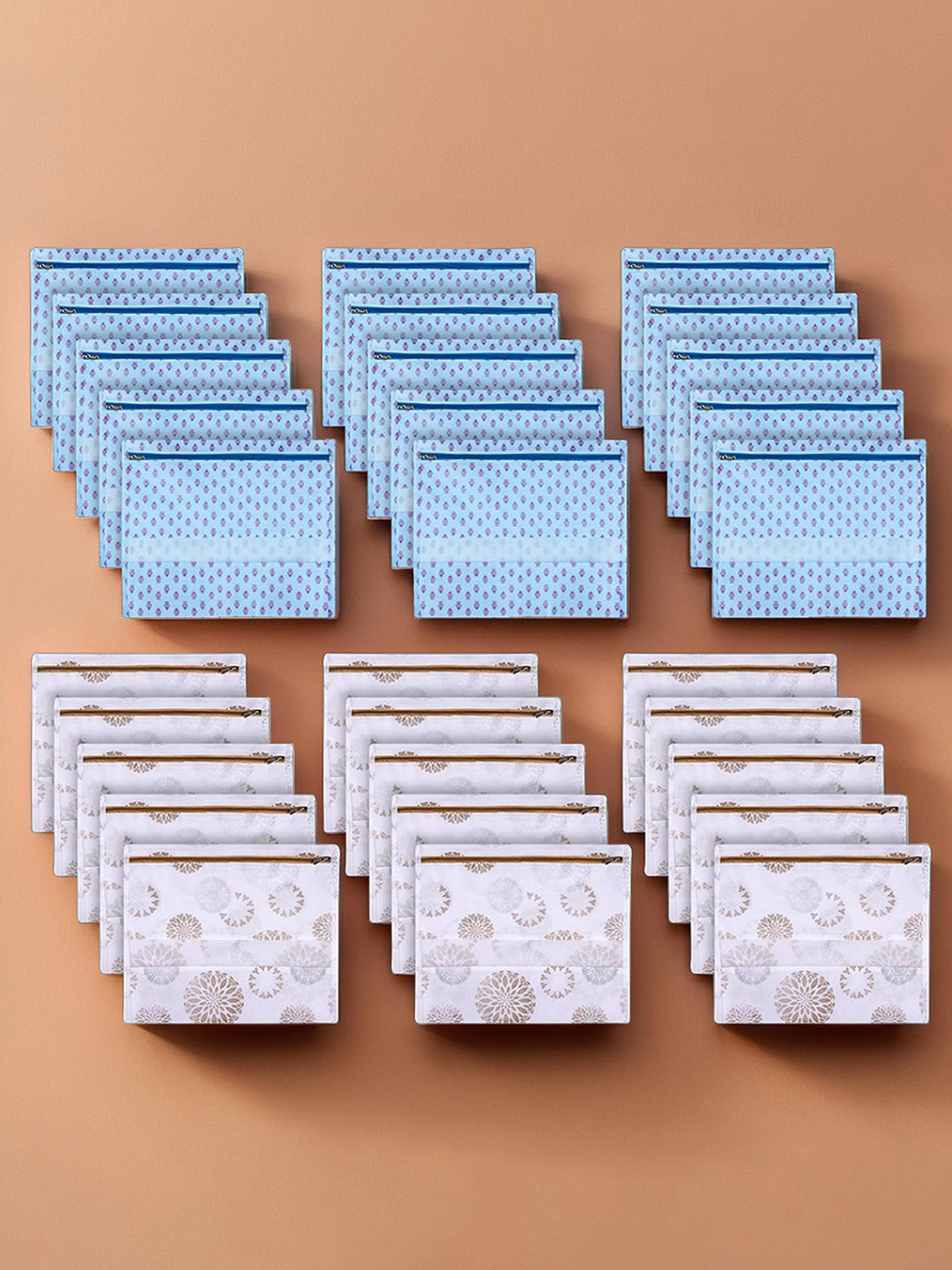 Kuber Industries Blue 30 Pieces Reusable Drawer Organisers