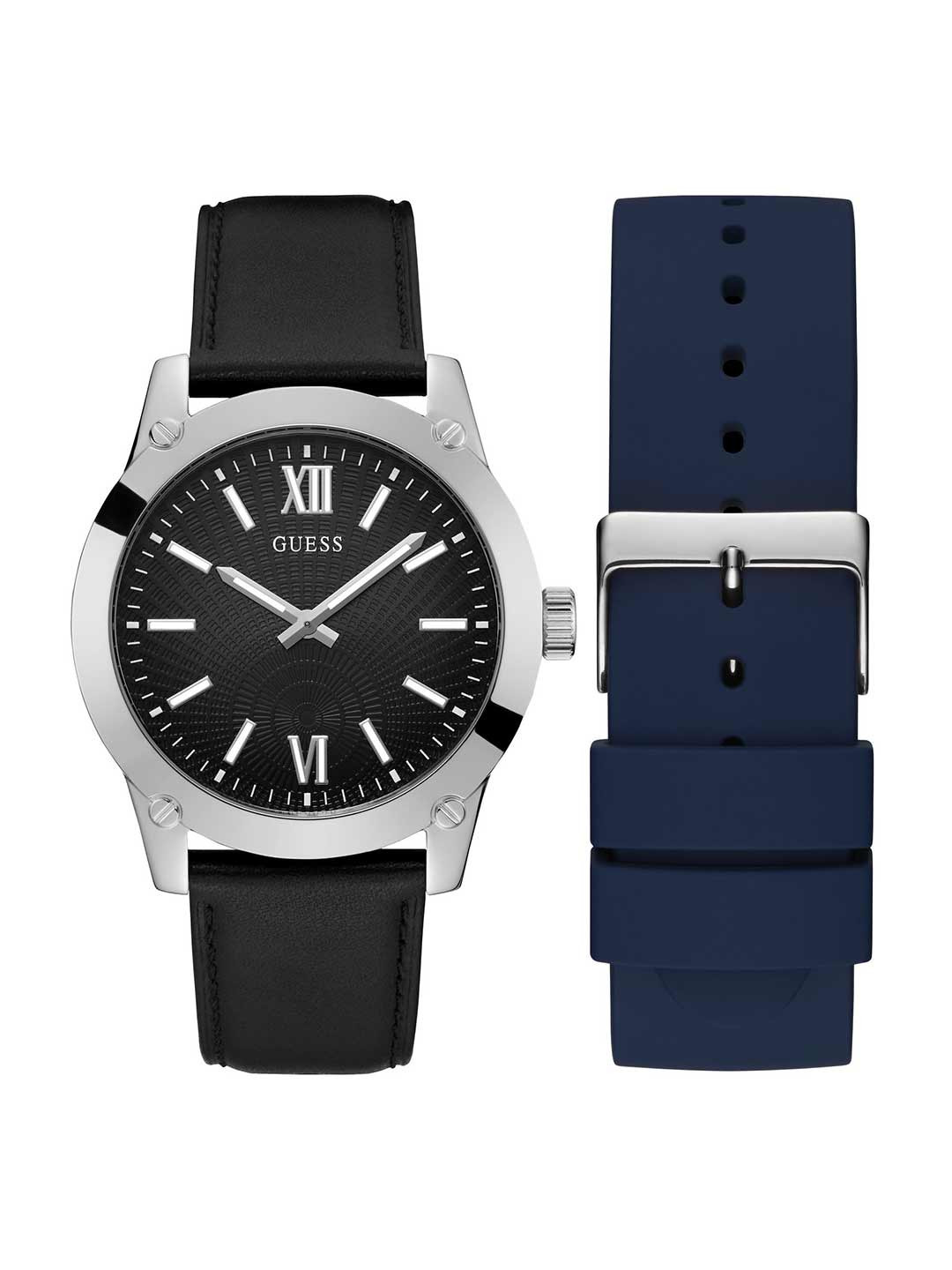 GUESS Men Box Sets Crescent Textured Dial Analogue Watch - GW0630G1